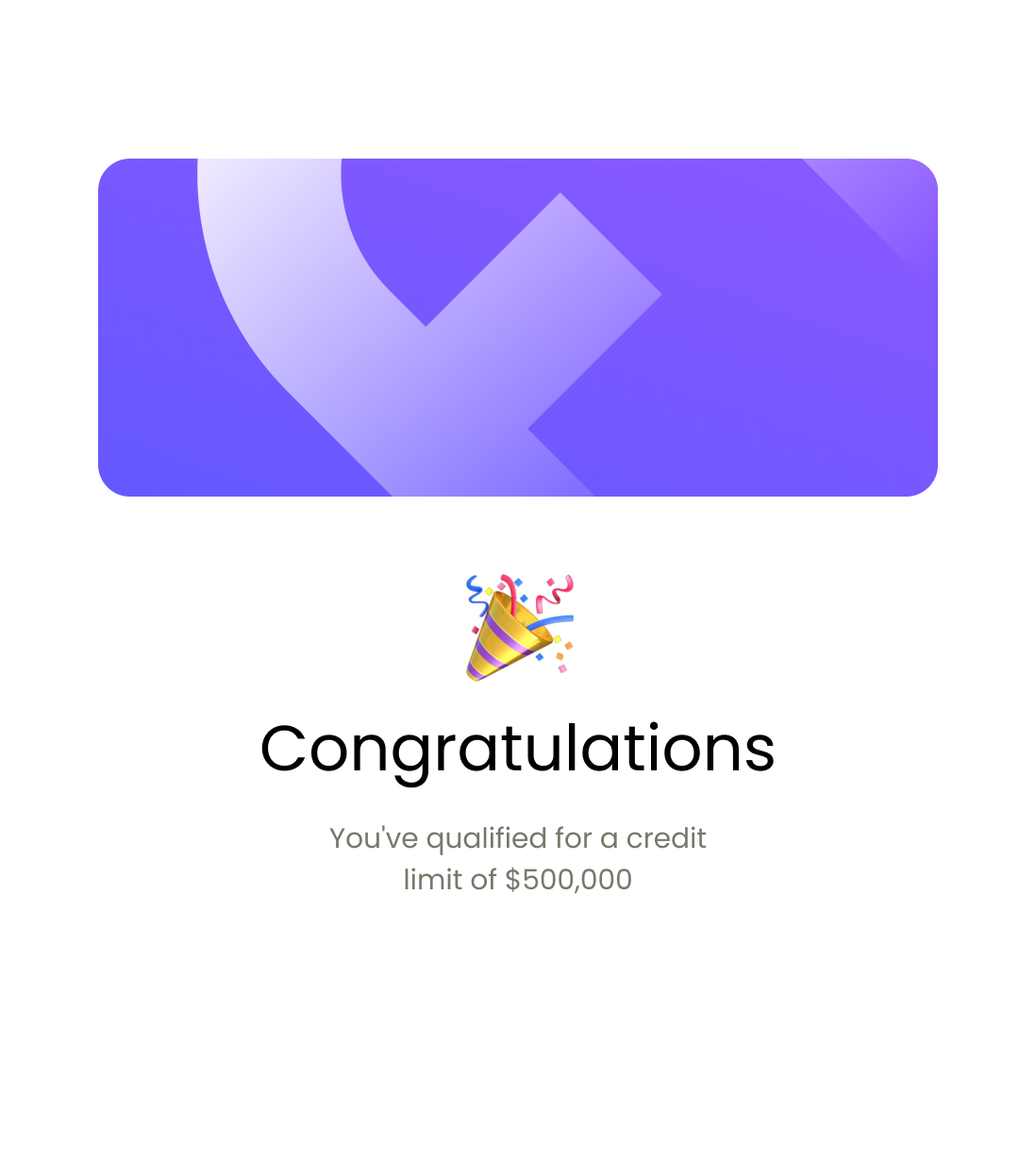Graphic of ui that congrats on successful submission